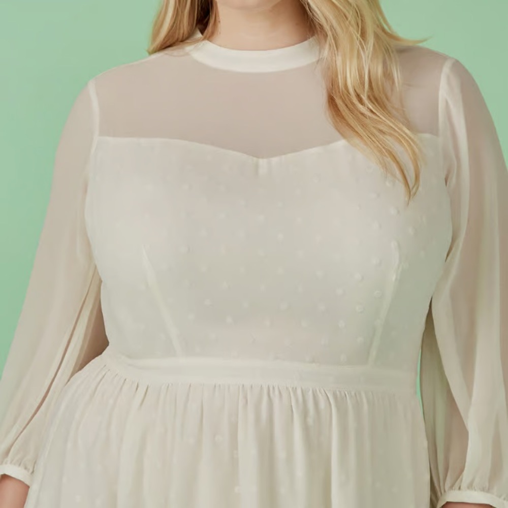 Elegant White Sheer Dress